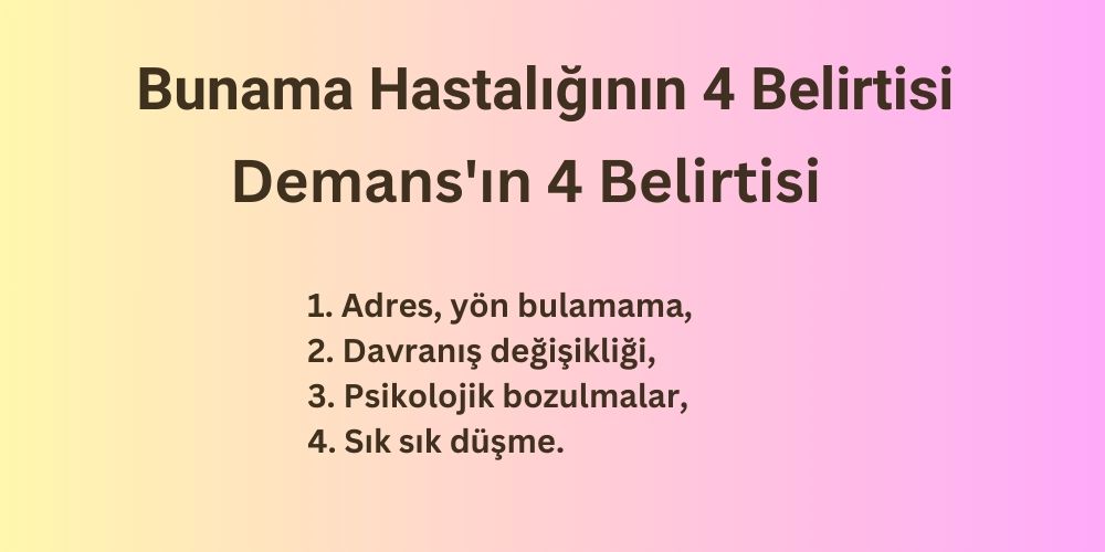 Bunama Hastalığının 4 Belirtisi - İstanbul